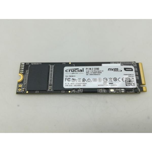 ■分類：SSD■ランク：中古■メーカー：Crucial■製造番号：2004E284ACC3■備考：電源投入回数：56回/使用時間：30335時間(11月時点)付属品：本体のみ■保証期間：１週間■注意事項：お客様のモニター発色の具合によって、...