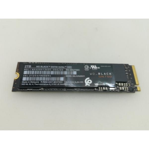 中古】W.D. Black SN750 NVMe SSD(WDS200T3X0C) 2TB/M.2 2280(PCIe3.0
