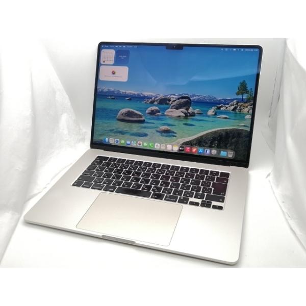 【中古】Apple MacBook Air 15インチ  M2(CPU:8C/GPU:10C) 8GB/256GB スターライト MQKU3J/A (M2,2023)【大須2】保証期間１ヶ月【ランクC】