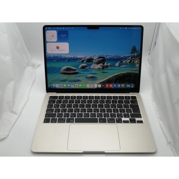 【中古】Apple MacBook Air 13インチ M3(CPU:8C/GPU:8C) 16GB/256GB スターライト MC8J4J/A (13インチ, M3, 2024)【大須2】保証期間１ヶ月【ランクB】