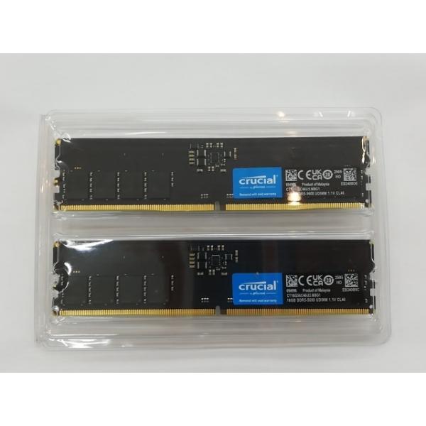 中古】DDR5 16GB 2枚組（合計32GB） DDR5-5600(PC5-44800