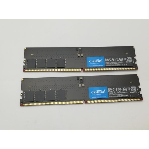 DDR5 SDRAM 64GB(32GB × 2枚組)セット デスクトップ用 中古】DDR5 32GB 2枚組（合計64GB） DDR5-4800(PC5-38400