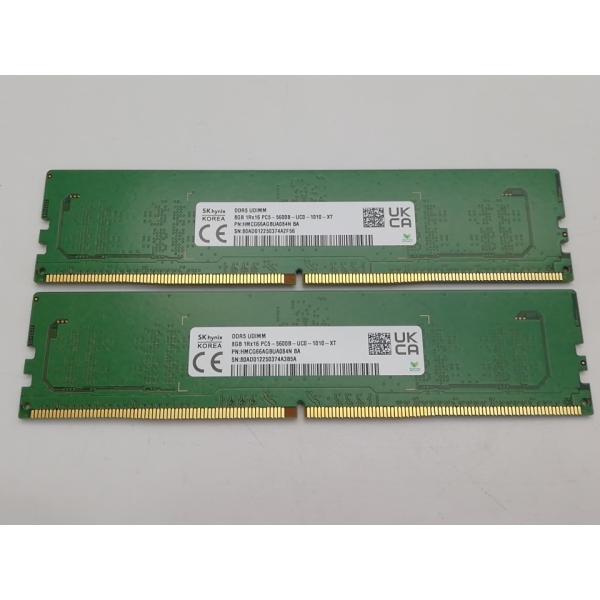 Kingston_PC5-44800(DDR5-5600)_ 8GB2枚セット② 中古】DDR5 8GB 2枚組（合計16GB） DDR5-5600(PC5-44800