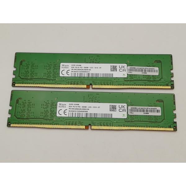 中古】DDR5 8GB 2枚組（合計16GB） DDR5-5600(PC5-44800