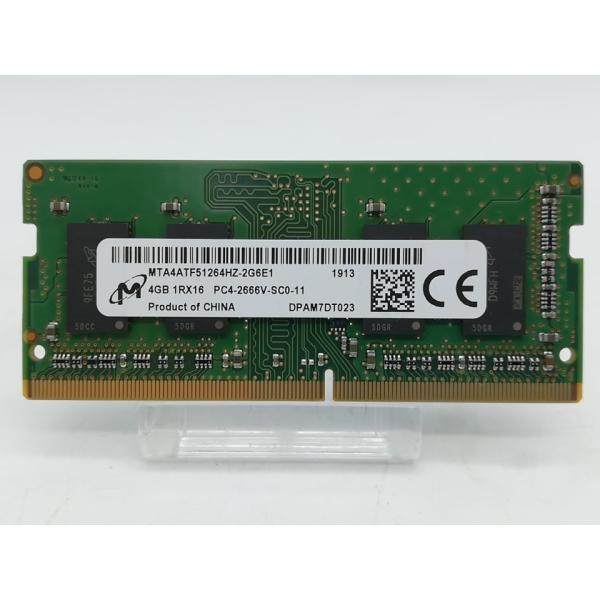 ■分類：メモリー■ランク：中古■メーカー：260PIN■製造番号：M 1913■備考：Micron片面計4枚付属品：本体のみ■保証期間：１週間■注意事項：お客様のモニター発色の具合によって、実際の商品と色合いが異なる場合があります。