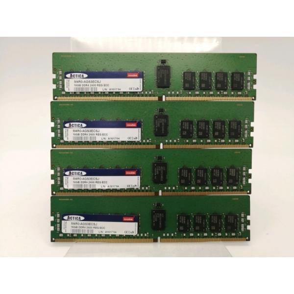【動作確認済】DDR4-3200 64GB (16GB×4枚) 中古】DDR4 16GB 4本セット 計64GB PC4-19200(DDR4-2400) Registered