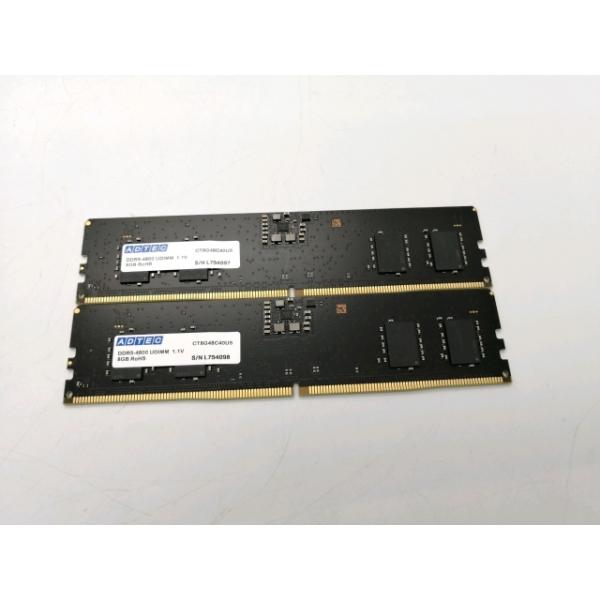 DDR5-4800 8GB×2 (16GB) PC5-38400 動作確認済み 中古】DDR5 8GB 2枚組（合計16GB） DDR5-4800(PC5-38400