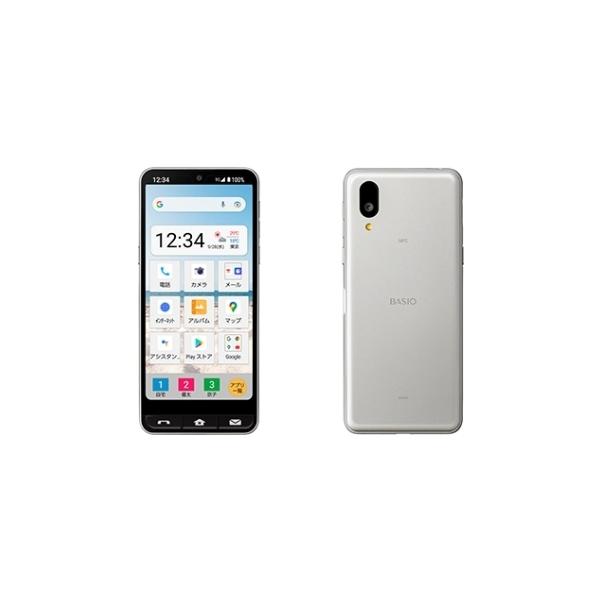 未使用】SHARP au 【SIMフリー】 BASIO active シルバー 4GB 64GB