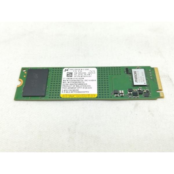 ■分類：SSD■ランク：中古■メーカー：各社■製造番号：2225/2249/2318■備考：Micron MTFDKBA256TFK 付属品：本体のみ■保証期間：１週間■注意事項：お客様のモニター発色の具合によって、実際の商品と色合いが異な...