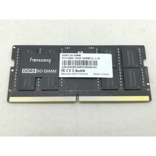 専用出品【ノート用】DDR5-5600 32GB(32GB×1)2個 中古】262PIN SODIMM 32GB DDR5-5600(PC5-44800)【ノートPC用】【川崎