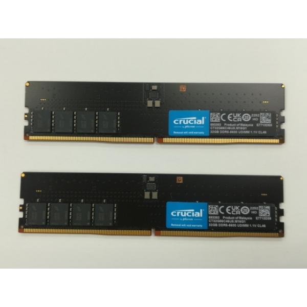 動作確認済み DDR5 5600 64GB DDR5 PC5-44800 @ 中古】DDR5 32GB 2枚組（合計64GB） DDR5-5600(PC5-44800