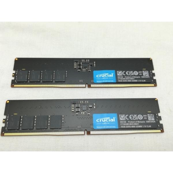 中古】DDR5 16GB 2枚組（合計32GB） DDR5-4800(PC5-38400