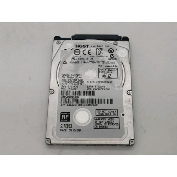 【中古】HGST HTS545050A7E380 500GB/5400rpm/3GbpsSATA/7mm/8M【秋葉2号】保証期間１週間
