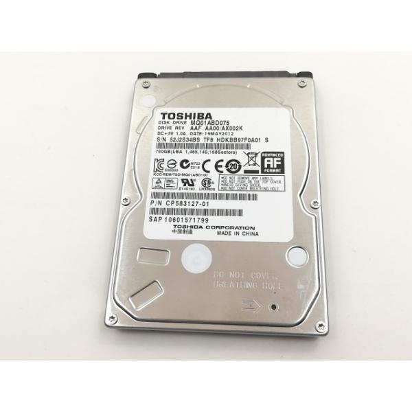 ■分類：2.5インチ 内蔵型SATA HDD■ランク：中古■メーカー：TOSHIBA■製造番号：52J2S34BSTF8■保証期間：１週間■注意事項：お客様のモニター発色の具合によって、実際の商品と色合いが異なる場合があります。