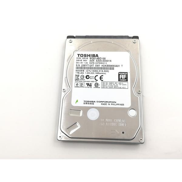 ■分類：2.5インチ 内蔵型SATA HDD■ランク：中古■メーカー：TOSHIBA■製造番号：23MYT12VTSW7■保証期間：１週間■注意事項：お客様のモニター発色の具合によって、実際の商品と色合いが異なる場合があります。