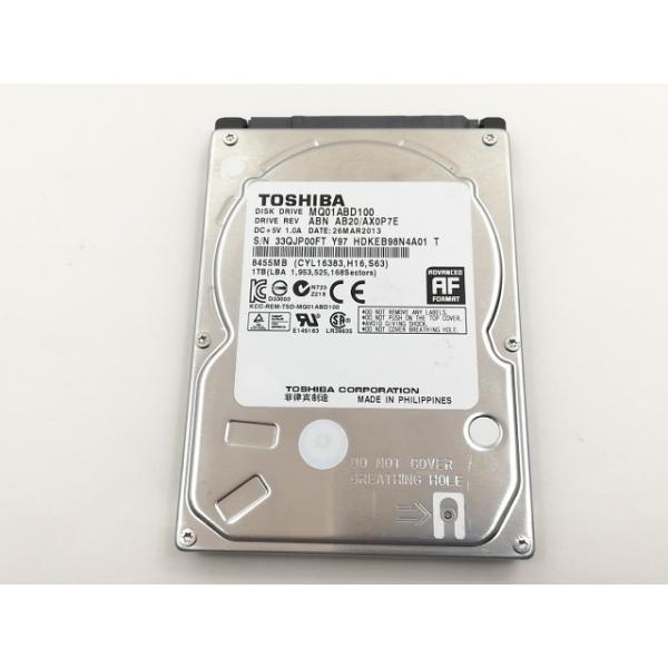 ■分類：2.5インチ 内蔵型SATA HDD■ランク：中古■メーカー：TOSHIBA■製造番号：33QJP00FTY97■保証期間：１週間■注意事項：お客様のモニター発色の具合によって、実際の商品と色合いが異なる場合があります。