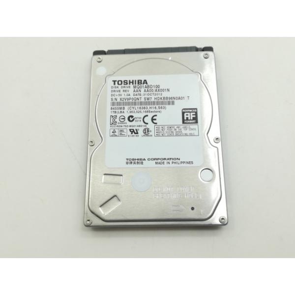 ■分類：2.5インチ 内蔵型SATA HDD■ランク：中古■メーカー：TOSHIBA■製造番号：X2V9P0QNTSW7■保証期間：１週間■注意事項：お客様のモニター発色の具合によって、実際の商品と色合いが異なる場合があります。