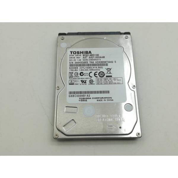 ■分類：2.5インチ 内蔵型SATA HDD■ランク：中古■メーカー：TOSHIBA■製造番号：344HSG8XSYN6■備考：付属品：本体のみ■保証期間：１週間■注意事項：お客様のモニター発色の具合によって、実際の商品と色合いが異なる場合...
