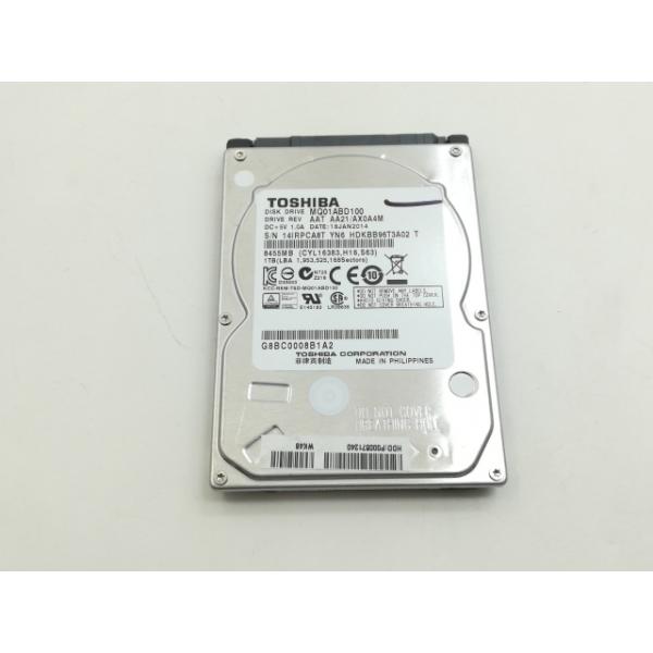 ■分類：2.5インチ 内蔵型SATA HDD■ランク：中古■メーカー：TOSHIBA■製造番号：14IRPCA8TYN6■備考：付属品：本体のみ■保証期間：１週間■注意事項：お客様のモニター発色の具合によって、実際の商品と色合いが異なる場合...
