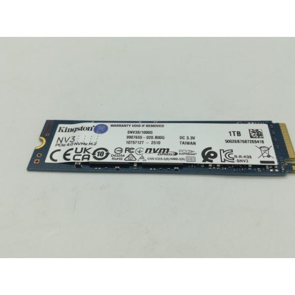 ■分類：SSD■ランク：中古■メーカー：各社■製造番号：50026B7687269418■備考：メーカー：Kingston型番：SNV3S/1000G総書込み容量：約5TB付属品：本体のみ■保証期間：１週間■注意事項：お客様のモニター発色の...