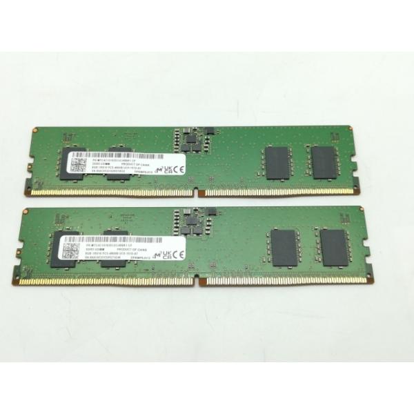 Micron製 DDR5-4800 (PC5-38400) 8GB 2枚セット ◇◇Micron DDR5-4800(PC5-38400)8GB 2枚セット 計16GB 動作品