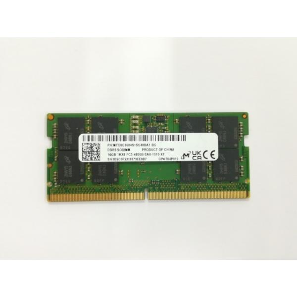 DDR5 SODIMM 4800 16GB ノートPC ベアボーン 中古】262PIN SODIMM 16GB DDR5-4800(PC5-38400)【ノートPC用】【町田