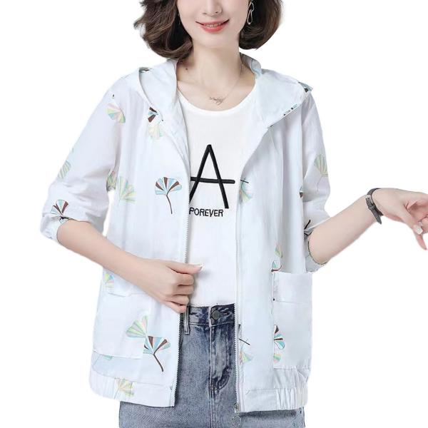 パーカー レディース サマーアウター 日焼け対策 冷房対策 フード付き レディース夏服【代引き不可】