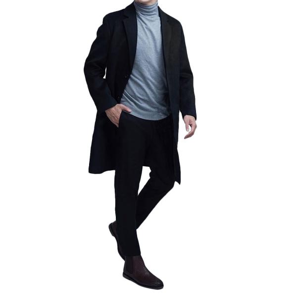 コート メンズ 冬ジャケット ロング丈 ウール オシャレ ビジネス 通勤コート