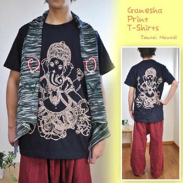 裏も表もガネーシャでインパクト大 コットン 半袖 ガネーシャ Tシャツ 神様 象 メンズ ユニセックス エスニック アジアン ヒッピー ボヘミアン Etht14 アジアン雑貨ジャンタルマンタル 通販 Yahoo ショッピング