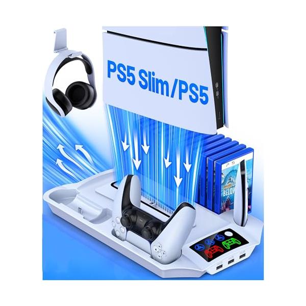 ?対応機種-新型PS5 Slimと旧型PS52023新型PS5 Slimと2020旧型PS5の通常版とデジタル両方と互換性があります。純正のPS5/PS5 Slimコントローラーを2台同時に充電することができます。LEDインジケーターにより...