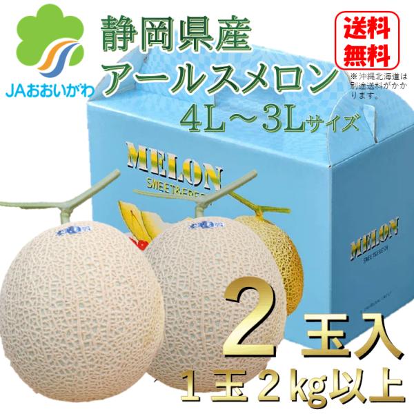 送料無料！ おすすめ 静岡 メロン ４L〜3Lサイズ 大玉 おいしい 甘い ギフト 箱入り お中元 JA アールス マスク クラウン
