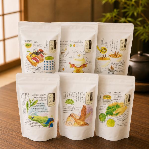 にっぽん、お茶紀行 6本セット（ユニパック入り）３，２４０円 →２，９１６円