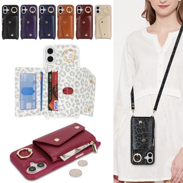 01、特徴　滑りにくいフィンガーリング仕様　スタンドとしても使える機能性。動画の視聴もラクラク　複数カード収納できるカードポケット付　ストラップ付き　丁寧な手仕事で細部までこだわる02、対応機型iPhone 16iPhone 16 Plus...