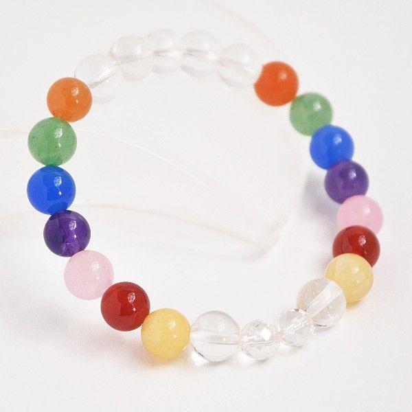 アミュレット 7色の天然石 開運 厄年のお守り 御守 天然石