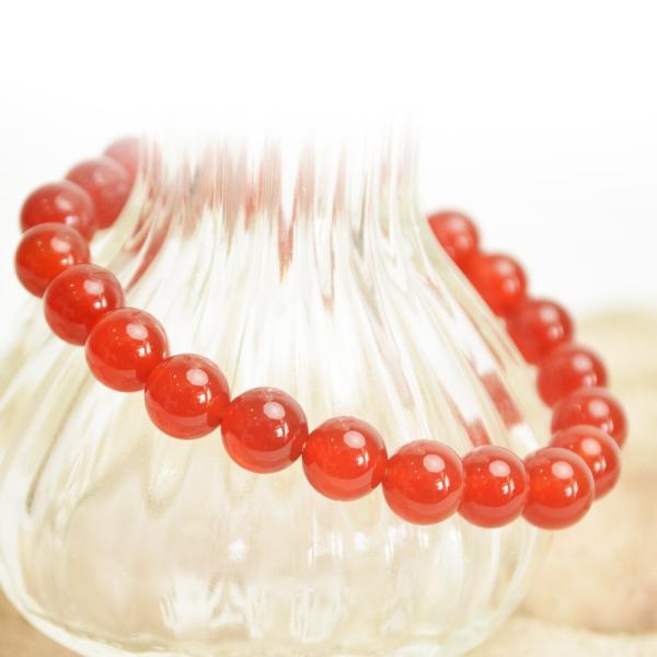 メール便でお届け】パワーストーンブレスレット めのう 赤メノウ 赤