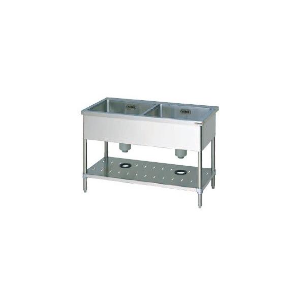 マルゼン 二槽シンク SUS304 BS2X-104N(バックガードなし) 幅1000×奥行