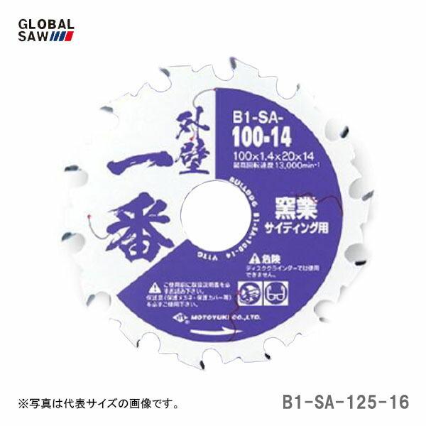 【オススメ】〈モトユキ〉　チップソー　外壁一番　窯業サイディング用　B1-SA-125-16　JAN：4920350301427
