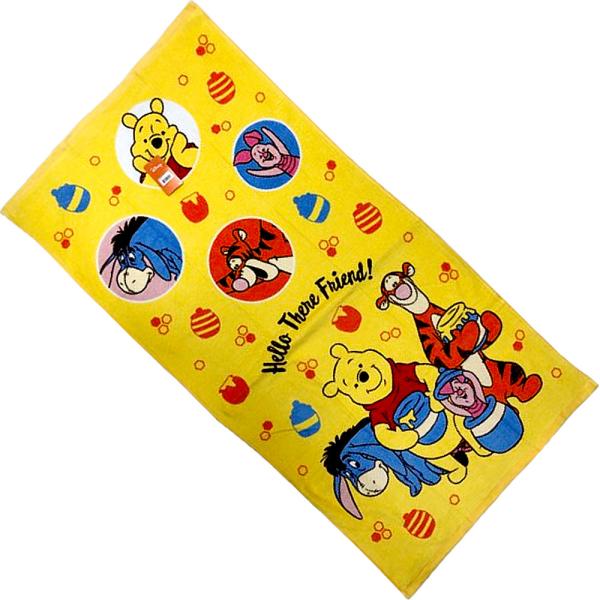 バスタオル クマのプーさん シンパシー 60x120cm 綿100% タオル ディズニー キャラクター くまのプーさん イーヨ ティガー ピグレット プリントタオル  送料無料