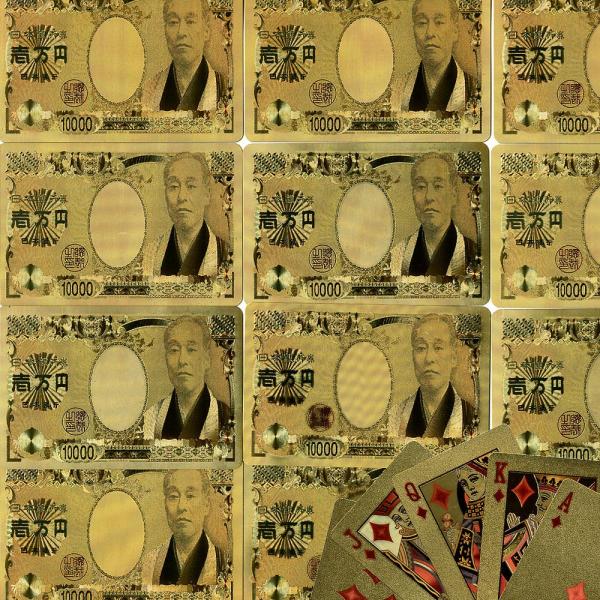 黄金に輝く壱萬円札トランプ メール便 送料無料 : 日本のおみやげ専門