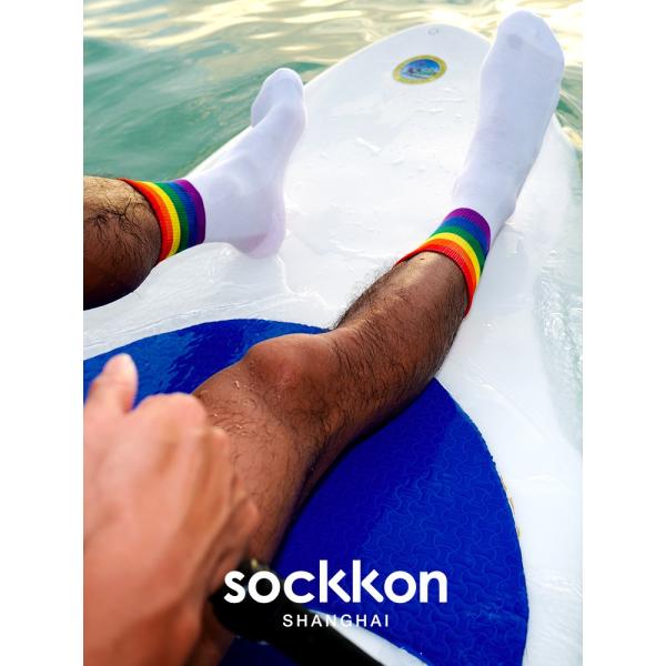 ハワイアン・レインボーソックス（レディース） | ハワイアン雑貨通販ホノルルマート レインボーソックス - Coffee To Go ソックス レディース メンズ - 4バージョン