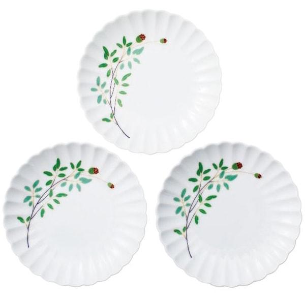 香蘭社 内祝い お返し 食器 ギフト われもこう 三つ組銘々皿 3枚