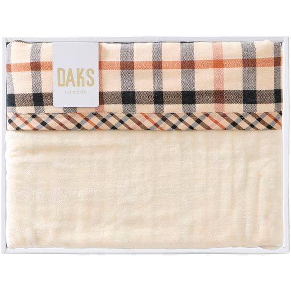 【新品未使用】DAKS　綿毛布　日本製　140×200　 ベージュ　ブランケット 新品未使用】DAKS 綿毛布 日本製 140×200 ベージュ ブランケット