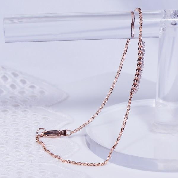 K18PG 0.2ct ダイヤモンド ブレスレット 0.2カラット 18金 ピンク 