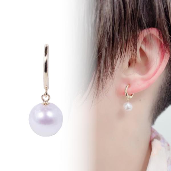 ☆LISA☆あこや真珠付K18&SLIVERブロッチ　大振り Amazon | ［Barzaz(バルザス)］ ピアリング あこや真珠 18K