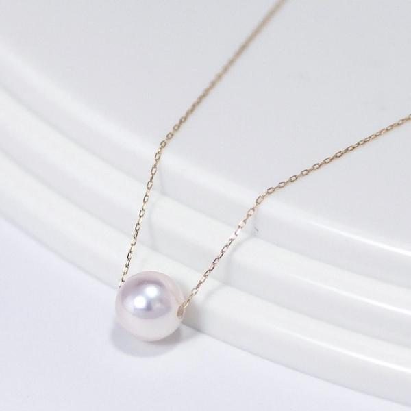 あこや真珠 ペンダントネックレス 18金 大珠9mm珠 40cm