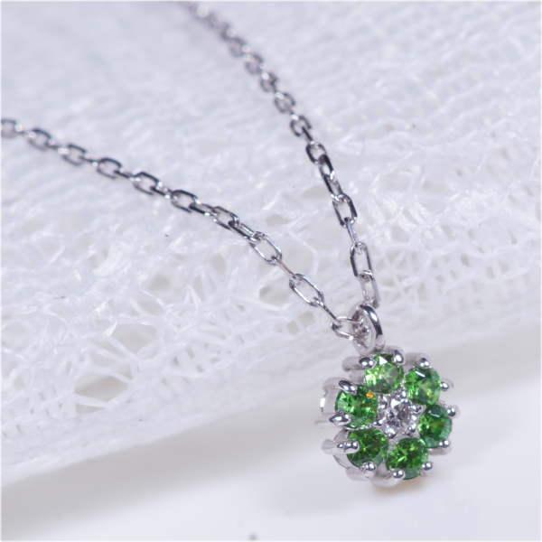 デマントイトガーネット ダイヤ リバーシブル ペンダントネックレス  