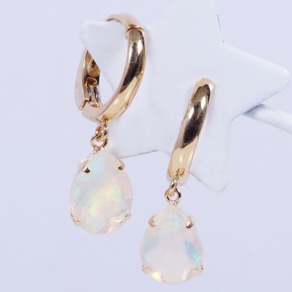 K18 1.2ct オパールピアリング ペアシェイプ 18金 10月誕生石