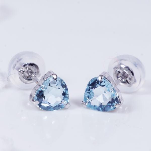 PT 0.7ct アクアマリンピアス ハートシェイプ 0.7カラット プラチナ 3