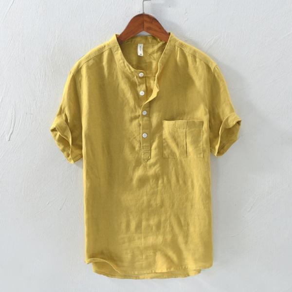 Tシャツ メンズ 半袖 麻100 リネンtシャツ 無地 半袖tシャツ スタンドカラー ハーフボタン 薄手 涼しい 夏物 新作 Buyee Buyee Japanese Proxy Service Buy From Japan Bot Online