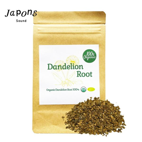 100%オーガニック ダンデライオン ルート ロースト 100g タンポポ コーヒー 蒲公英 鼓草 たんぽぽ根 ハーブティー デカフェ ノンカフェイン ヤポネサウンド